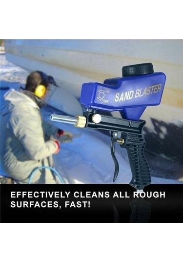 Pazly Yerçekimi Taşınabilir Kumlama Tabancası Havalı Patlatma Pas Mavi Makinesi Jms Cihazı Ayarlanabilir
