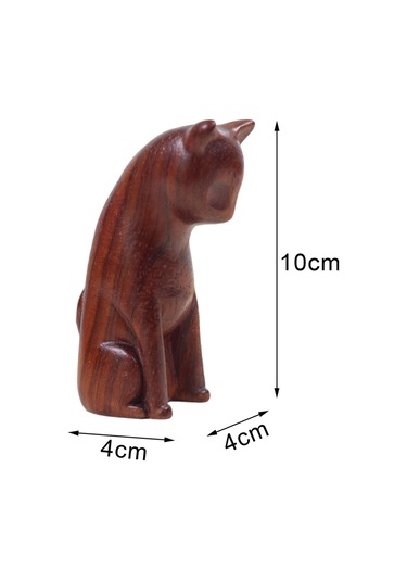 Suntek Magideal Ahşap Hayvan Heykeli Ofis Ev Dekor Için