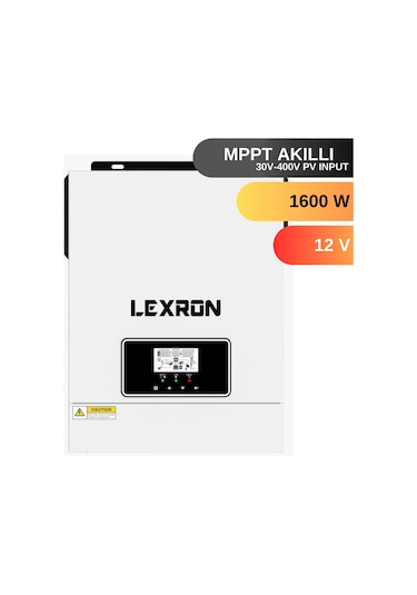 Lexron 1.6kw Mppt 12v Tam Sinüs Akıllı İnverter Yüksek Voltaj
