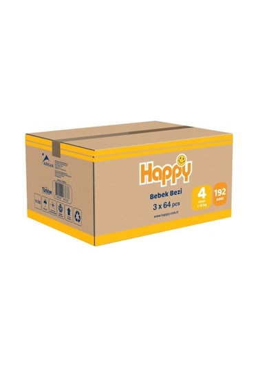 Happy Bebek Bezi 4 No Maxi 7-18kg 192 Li HAPPY.065 4 Numara