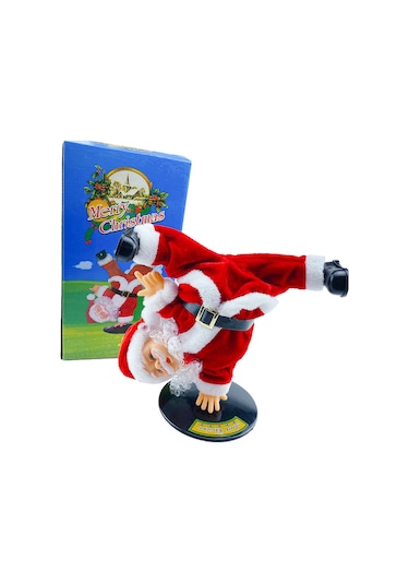 Xindoker Elektrikli Devrilen Döner Noel Baba Oyuncak, Ev Dekorasyonu İçin Noel Festivali Atmosferi Artırıcı Hediyelik Oyuncak Çok Renkli