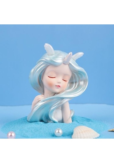 D Trendy Deniz Kızı Heykelcik Yaratıcı Parlak Renkli Narin