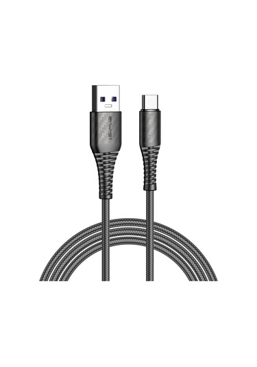 Awei Cl-69 5a Tip-c / Usb-c Akıllı Hızlı Şarj Kablosu, Uzunluğu: 1m Siyah