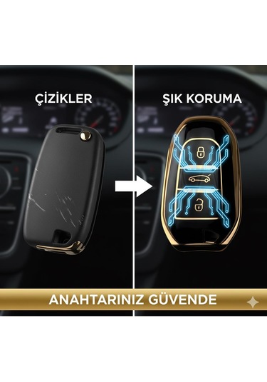 Jetta Metalize Anahtar Kabı Jetta Uyumlu Anahtar Kılıfı E.m