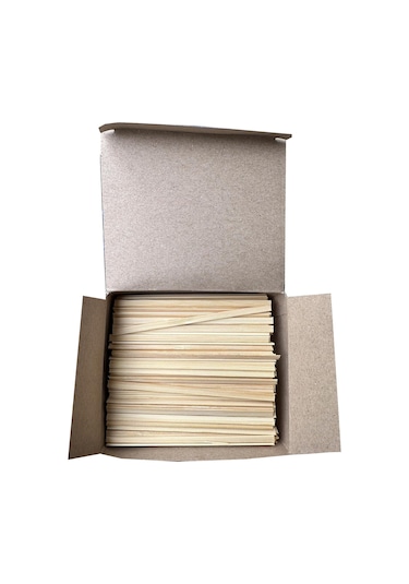 Tahta Ahşap Bambu Çay Kahve Karıştırıcı Çubuk Kaşık - 11 Cm. - 500 Adetlik 24 Paket - Koli Kahverengi