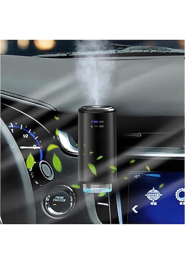 Akıllı Araba Hava Temizleyici, 2024 Yeni Akıllı Araba Hava Temizleyici Difüzör Parfümlü 3 Şişe Hava Temizleyici, Akıllı Araba Kokusu Siyah