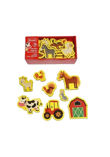 Rossie Ahşap Mıknatıslı Çiftlik Hayvanları