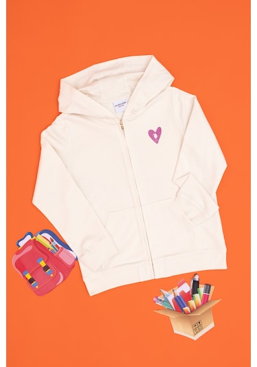 U.s. Polo Assn. Kız Çocuk Krem Sweatshirt 50296390-vr071 Krem