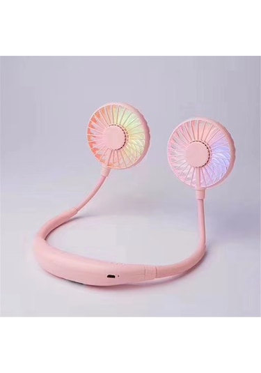 İkili Soğutma Boyun Fanı, Taşınabilir Usb Şarjlı Boyun Askılı Fan, İkili Soğutma Mini Fan, Led Işıklar Ve Aromaterapi İle Dış Mekan Tembel Fan.