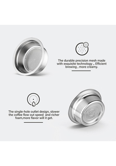 İ Cafilas Hlg04 Yeniden Kullanılabilir Kahve Kapsül Filtresi Doldurulabilir Krema Ma Lavazza Makinesi Kahve Makinesi Aks. 56600067