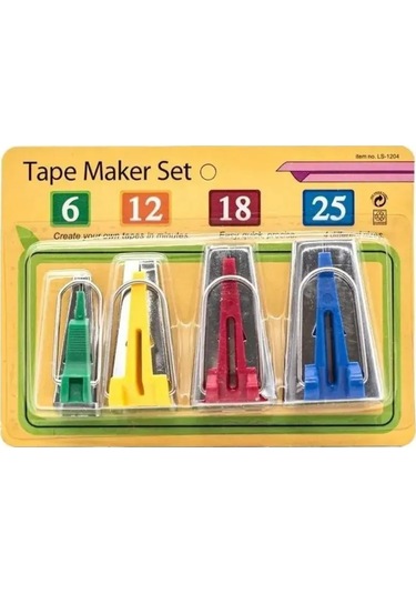 Geeksen "4'lü Profesyonel Bant Yapma Makinesi Seti - 6mm, 12mm, 18mm, 25mm"