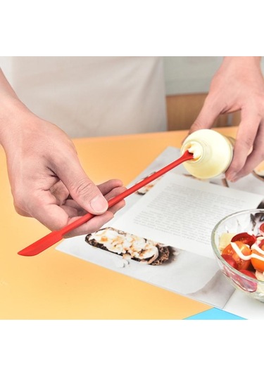 Siyah 3 Adet Mini Spatula Silikon Spatula Seti Krem Spatula Küçük Makyaj Spatula Minik Kaşık Spatula Mutfak Cam Kavanoz Şişe Güzellik Kozmetik