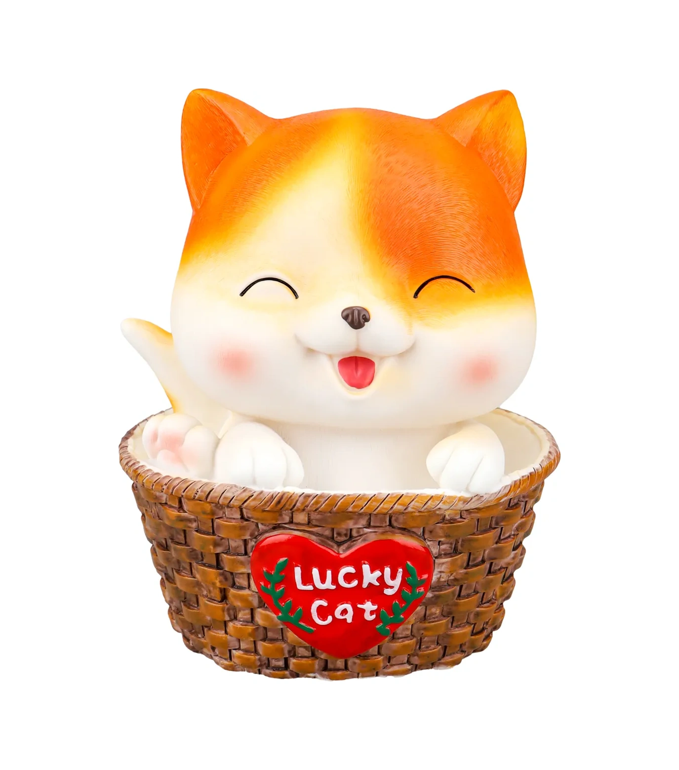 Mıland Sepetin İçinde Kedi Desenli 17 Cm Çocuklar İçin Kumbara 294018656