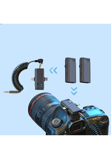 Jmary Mw-16 3 İn 1 Kablosuz Yaka Mikrofonu Siyah