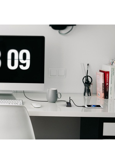 Xindoker Usb 3.0 Hub Siyah Mini Taşınabilir 4 Portlu 5 Gbps Veri Transferi 1m Kablolu Plug&play Windows Macos Uyumlu