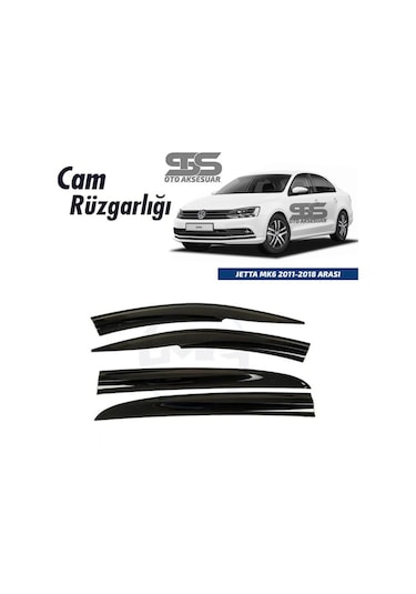 Cam Rüzgarlığı Volksvogen Jetta Mk6 2011-2018 Arası Mügen Tip Piano Blackk