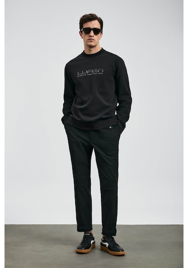 Lufian Luther Siyah Erkek Sweatshirt 112030171 Siyah