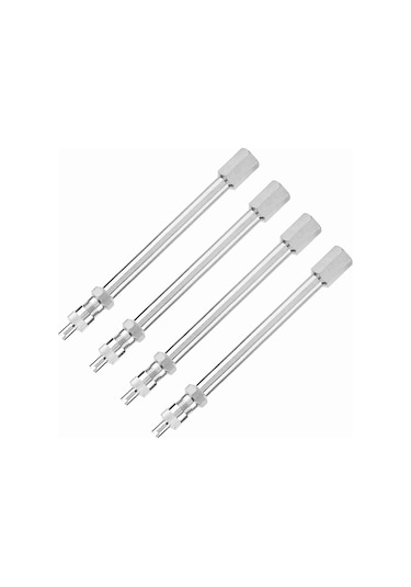 Yaleker Kamyon, Otobüs, Kamyonet İçin 100mm Krom Lastik Valfi Uzatıcı Çift Tekerlek Adaptörü 4 Adet - Kolay Enflasyon, Dayanıklı Malzeme