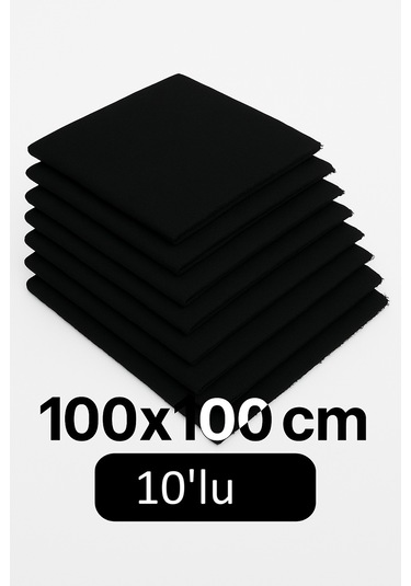 10'lu Sadece Siyah Flamlı Düzrenk Dağıtmalık Hac Umre Hediyelik Çeyizlik Flamlı Pamuk Eşarp Yazma Çok Renkli