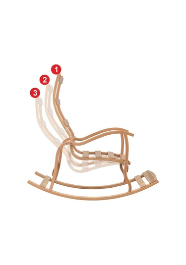 Ivo Office Şehzade Ahşap Çift Minderli Çift Cepli Sallanan Sanda