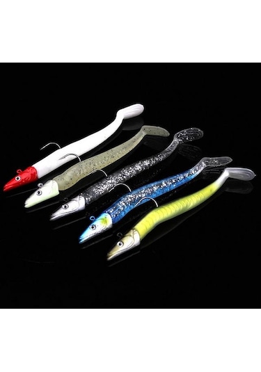 Profisher 5 Renk Silikon Yapay Metal Kafalı Yem 11 CM 10 G