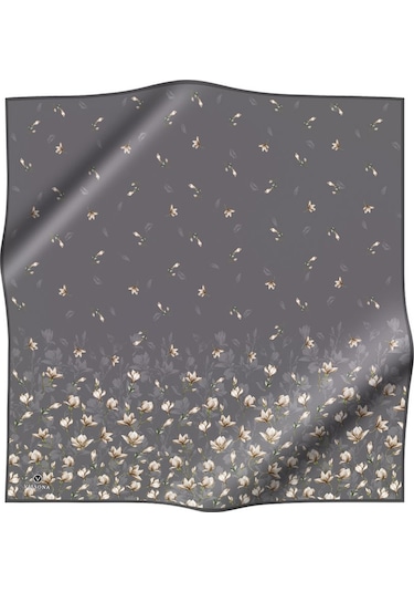 Vissona Twill İpek Eşarp Gri-3 51776-0028