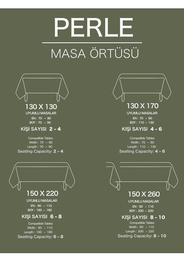 Daily Series Kadife Dokulu Zeytin Yaprağı Rengi Masa Örtüsü Zeytin Yaprağı