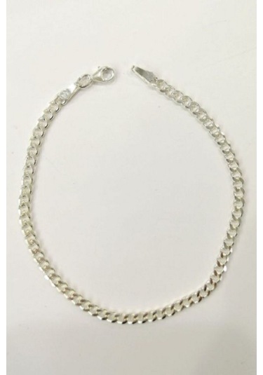 Omar Silver Unisex Gurmet 3,6 Mm Gümüş Bileklik Zincir Omr7653