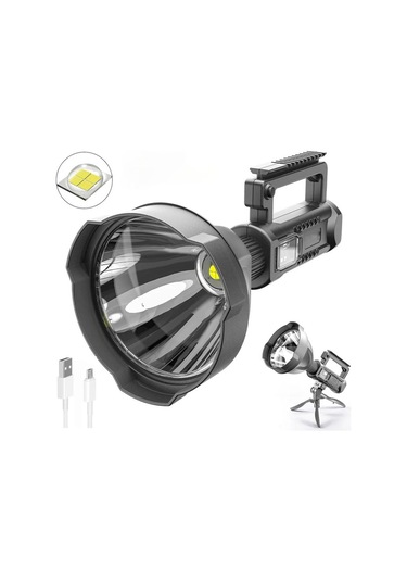 W590 El Feneri Usb Şarj Edilebilir Güçlü Fener 4 Farklı Mod