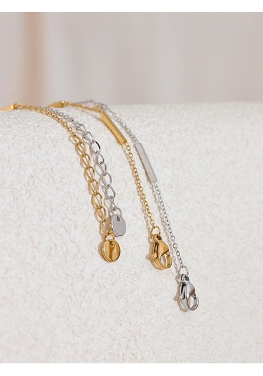 Altın Eetit 316l Paslanmaz Çelik Zirkon Ince Zincir Bileklik Bileklik Kadınlar İçin Yaz 2024 Basit Suya Dayanıklı Şık Takı Hediye Altın