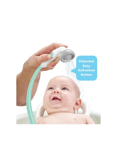 Yookidoo Bebek Banyo Duş Başlığı - Gövde Musluğu Durulama Sistemine Sahip Fil Su Pompası - Yenidoğan Bebekler İçin Yeşil