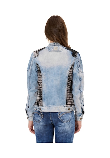 Wj233 Kadın Kot Ceket Modern Kesim & Şık Detaylarla Trend Görünüm Iceblue