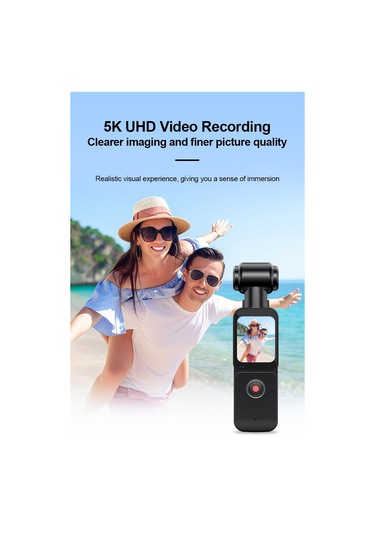 Çeşithane 5k Ultra Hd Video Kamera Anti-shake Stabilizasyonlu, 270 Döner Ekranlı Vlog & Seyahat K Siyah