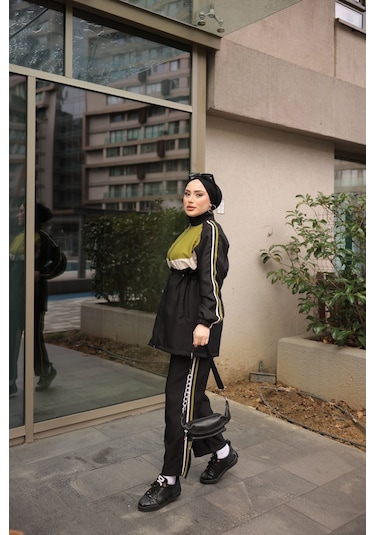 Tesettür Eşofman Takımı Fermuarlı Ikili Takımı Siyah 479 Siyah