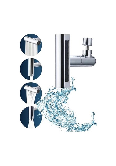 Krom Tasarruflu 4 Modlu Ayarlanabilir Musluk Başlığı Lavabo Batarya Fiskiye Ucu Perlatör