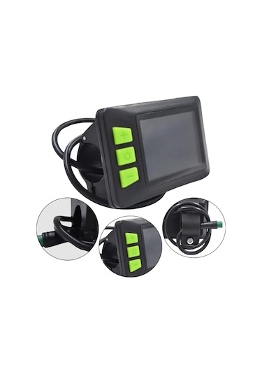 Suntek Elektrikli Bisiklet Lcd Metre P3c Ekran Ölçer 24v 36v Siyah