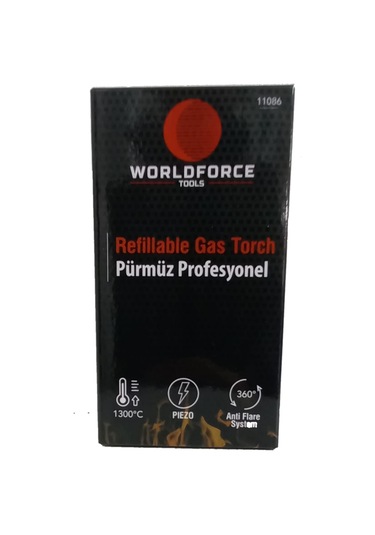 Worldforce Profesyonel Pürmüz Kamp Çakmağı Yüksek Isı Üretir N11.3467 Siyah