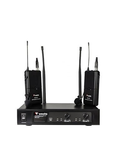 Westa Wm-442T Uhf Band Kablosuz Çift Yaka Mikrofon Seti