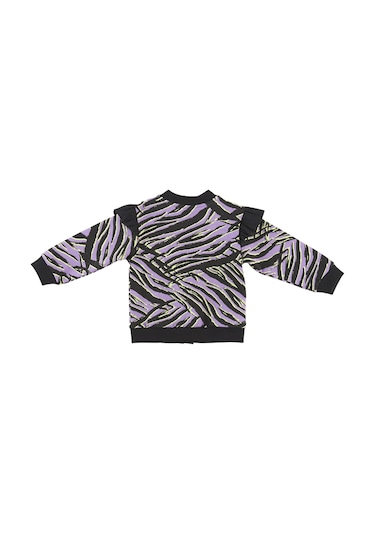 Panço Kız Çocukzebra Desenli Fermuarlı Sweatshirt Siyah 2321gb08022-2307 001 Panço Kız Çocukzebra Desenli Fermuarlı Sweatshirt Siyah 2321gb08022-2307 001