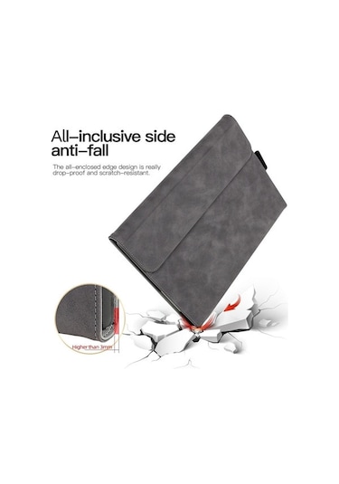 Yifomall Microsoft Surface Pro 4/5/6/7/7+ Ve Go 3 İçin Bluetooth Klavye Dahil Tam Kaplama Düşme Koruyucu Yumuşak Kılıf - Siyah