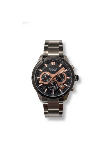 Ferrucci Erkek Kol Saati Gümüş Renk, Siyah Kadran - Fcf13908fk.02, 2 Yıl Garantili Gümüş