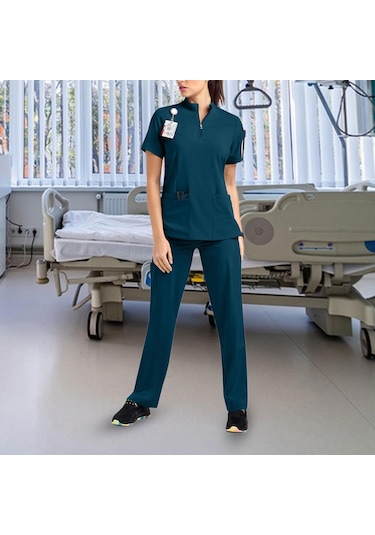 Suntek Hemşirelik Ovma Seti Üst Ve Güzellik Xl-mavi-yeşil