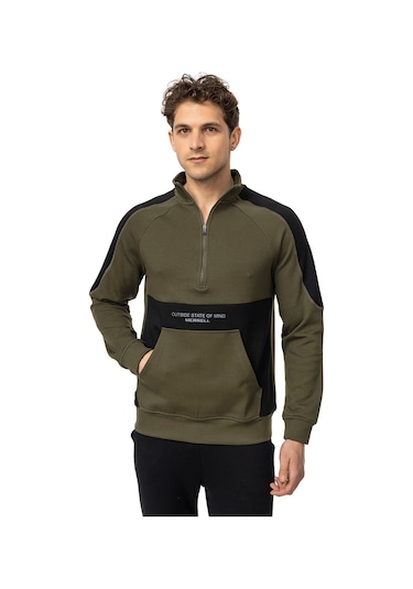 Merrell Merrell Erkek Günlük Giyim Sweatshirt Stefan Açık Yeşil 680 Yeşil
