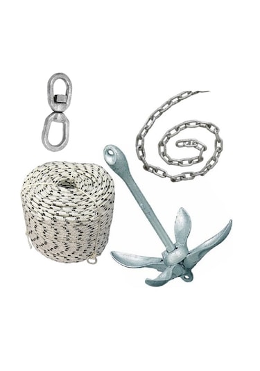 Tekne Çapa Seti. 6 Kg. Tekne Ve Bot Çapası. Kombine Hazır Set