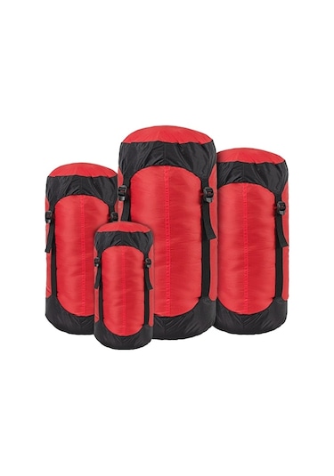 Skycıty Kampçılık Uyku Tulumu Kompresyon Çantası - Hafif 40d Kumaş, S/m/l/xl Boy Seçenekleri, Starfire Kırmızı Kırmızı Kırmızı