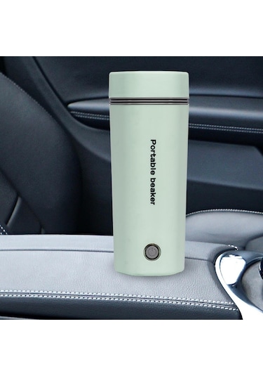 Suntek 400 ML 24 V Hızlı Kaynayan Araba Elektrikli Su Isıtıcısı Yeşil