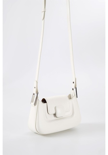 Ççs 17559 Kadın Omuz Askılı El Çantası-beyaz Beyaz