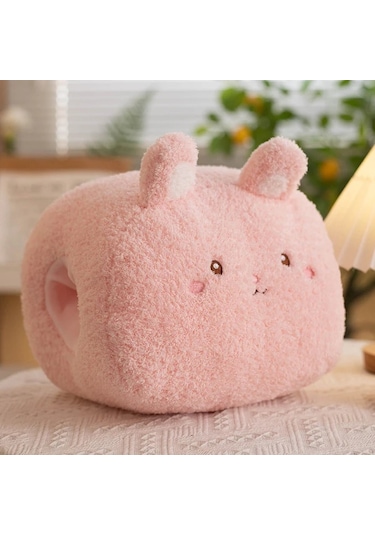 Elmpaly Pelüş Tavşan Tasarımı Yastık - Yumuşak El Isıtıcı Ve Ofis Şekerleme Yastığı