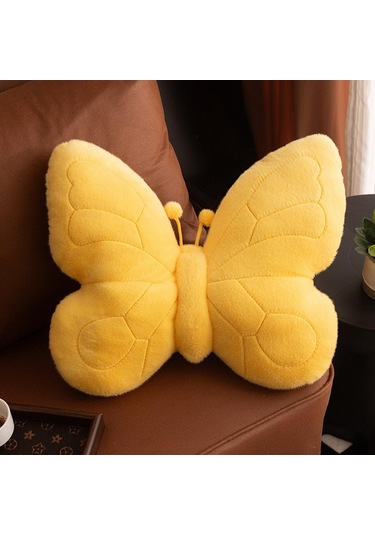 Suntek Kelebek Şeklinde Yastık Hediyesi Rahat Sevimli Yatak Sarı