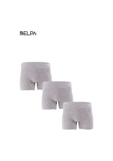 Belpa Ceylanoğlu Erkek Likralı Boxer 6'lı Gri